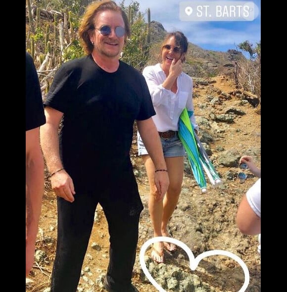 Bono à Saint-Barthélemy. Photo publiée sur Instagram le 6 mars 2019.