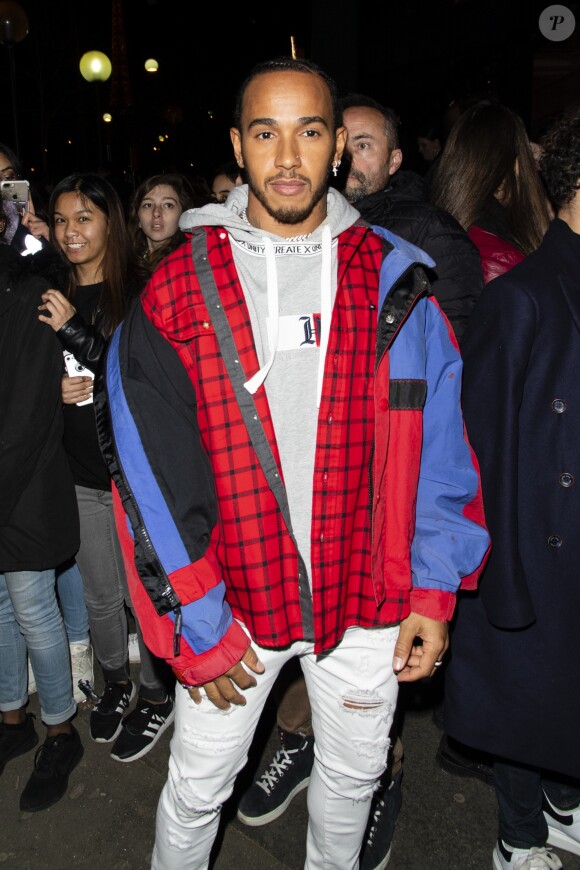 Lewis Hamilton - Arrivée des people au défilé Tommy Hilfiger TOMMYNOW lors de la Fashion Week de Paris, le 2 mars 2019.