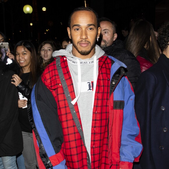 Lewis Hamilton - Arrivée des people au défilé Tommy Hilfiger TOMMYNOW lors de la Fashion Week de Paris, le 2 mars 2019.