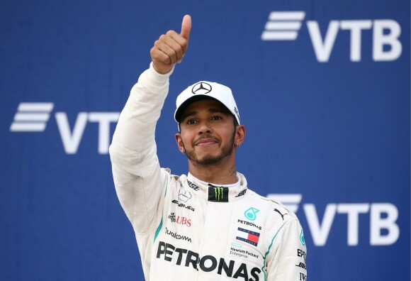 Le pilote Mercedes AMG Petronas Lewis Hamilton au Grand Prix de Formule 1 de Russie à Sotchi, Russie le 30 septembre 2018.