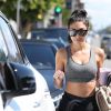 Chantel Jeffries et Cindy Kimberly à la sortie de leur cours de gym à West Hollywood, le 14 mars 2018.