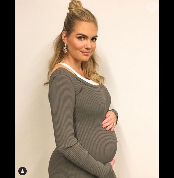 Kate Upton, enceinte, pose sur Instagram le 15 septembre 2018.