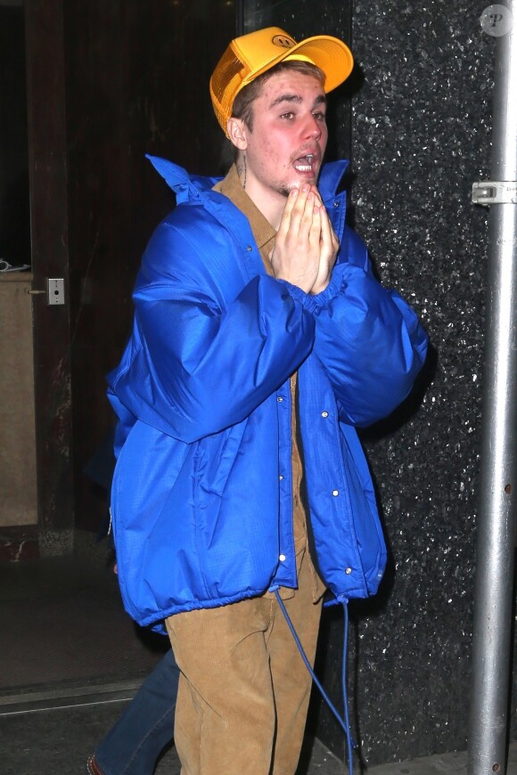 Justin Bieber à New York. Le 5 mars 2019