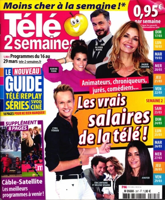 Magazine "Télé 2 Semaines" en kiosques le 11 mars 2019.