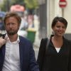 Najat Vallaud-Belkacem et son époux, le député Boris Vallaud, à Paris le 24 juin 2017.