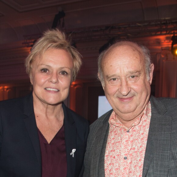 Muriel Robin et Michel Jonasz - 3e Gala caritatif des "Stéthos d'Or" qui récompensent les artistes qui contribuent au bien-être de tous, organisé par la Fondation pour la Recherche en Physiologie au George V à Paris, le 11 mars 2019. © Coadic Guirec/Bestimage