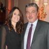 David Douillet et sa femme Vanessa Carrara - 3e Gala caritatif des "Stéthos d'Or" qui récompensent les artistes qui contribuent au bien-être de tous, organisé par la Fondation pour la Recherche en Physiologie au George V à Paris, le 11 mars 2019. © Coadic Guirec/Bestimage