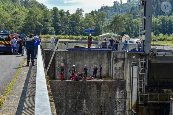 Exclusif -Tournage du téléfilm "Meurtres en Lorraine" avec la participation de Stéphane Bern au Plan incliné de Saint-Louis-Arzviller le 23 juillet 2018.  © Pierre Perusseau / Bestimage