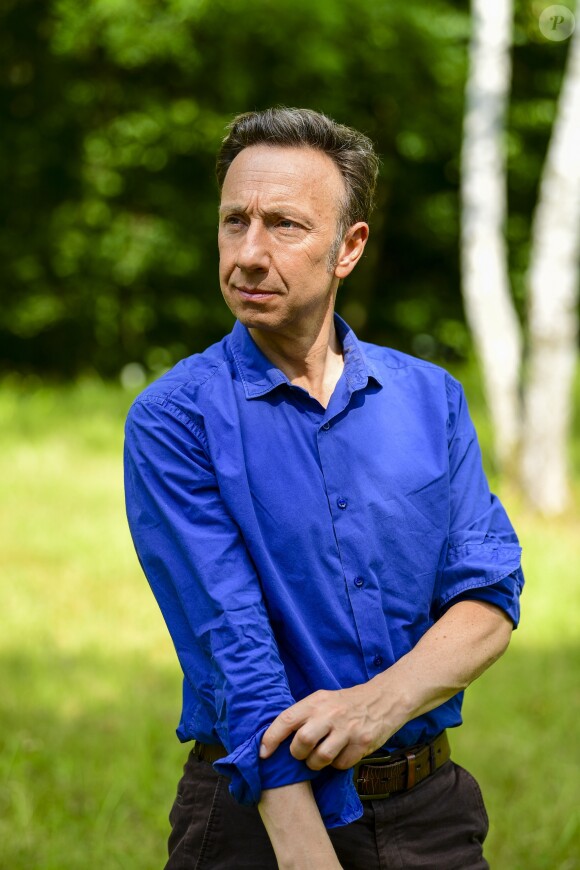 Exclusif - Stéphane Bern - Tournage du téléfilm "Meurtres en Lorraine" avec la participation de Stéphane Bern au Plan incliné de Saint-Louis-Arzviller le 23 juillet 2018.  © Pierre Perusseau / Bestimage