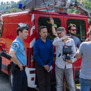 Exclusif - Stéphane Bern - Tournage du téléfilm "Meurtres en Lorraine" avec la participation de Stéphane Bern au Plan incliné de Saint-Louis-Arzviller le 23 juillet 2018. © Pierre Perusseau / Bestimage