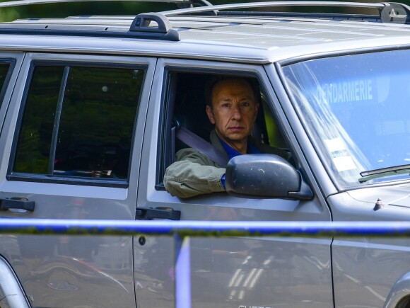 Exclusif -  Stéphane Bern - Tournage du téléfilm "Meurtres en Lorraine" avec la participation de Stéphane Bern au Plan incliné de Saint-Louis-Arzviller le 23 juillet 2018. © Pierre Perusseau / Bestimage