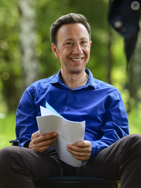 Exclusif - Stéphane Bern - Tournage du téléfilm "Meurtres en Lorraine" avec la participation de Stéphane Bern au Plan incliné de Saint-Louis-Arzviller le 23 juillet 2018. © Pierre Perusseau / Bestimage