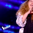 Camille dans "The Voice 8" sur TF1, le 16 mars 2019.