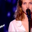 Laura dans "The Voice 8" sur TF1, le 16 mars 2019.