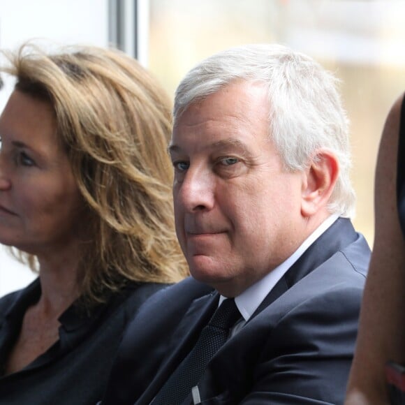 Richard Attias (R), organisateur du One Planet Summit, assiste avec sa femme, Cecilia, à l'ouverture de la réunion consacrée aux questions écologiques et à la transition vers une économie plus verte, tenue le 14 mars 2019 à Nairobi ©Ludovic Marin/Pool/Bestimage