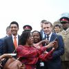 Le président Emmanuel Macron lors du sommet One Planet, Africa Pledge, l'engagement de l'Afrique à Nairobi le 14 mars 2019. © Dominique Jacovides / Bestimage