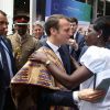 le président Emmanuel Macron, Kra Affoua Marina lors du sommet One Planet, Africa Pledge, l'engagement de l'Afrique à Nairobi le 14 mars 2019. © Dominique Jacovides / Bestimage