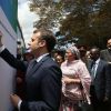 (Signature d'une charte après le One Planet Summit) le président Emmanuel Macron, Amina J. Mohammed, vice secrétaire générale des Nations Unies lors du sommet One Planet, Africa Pledge, l'engagement de l'Afrique à Nairobi le 14 mars 2019. © Dominique Jacovides / Bestimage