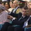 Le président Emmanuel Macron, Uhuru Kenyatta, président du Kenya lors du sommet One Planet, Africa Pledge, l'engagement de l'Afrique à Nairobi le 14 mars 2019. © Dominique Jacovides / Bestimage