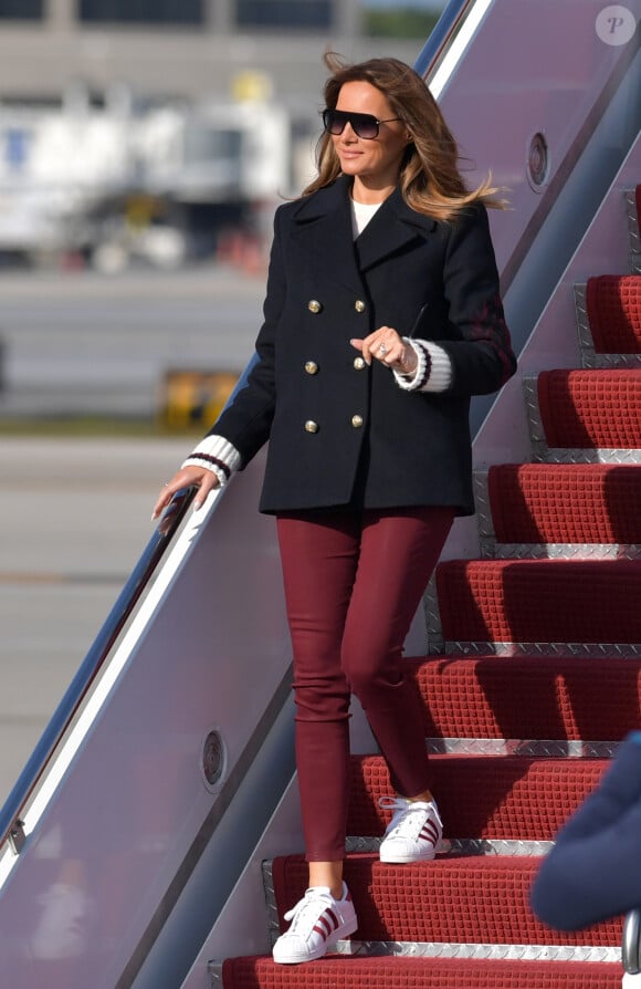 Melania Trump et Donald Trump arrivent à Palm Beach en Floride, le 8 mars 2019.