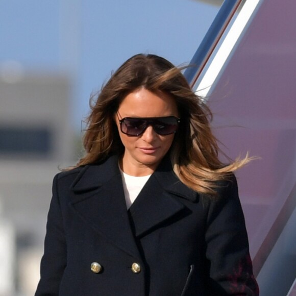 Melania Trump et Donald Trump arrivent à Palm Beach en Floride, le 8 mars 2019.