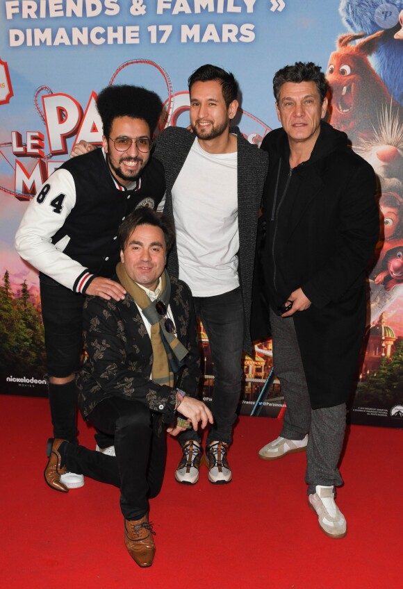 Frédéric Longbois, Dako, Odah et Marc Lavoine - Avant-première du film "Le Parc des Merveilles" au cinéma Gaumont-Opéra à Paris. Le 17 mars 2019 © Coadic Guirec / Bestimage 17/03/2019 - Paris