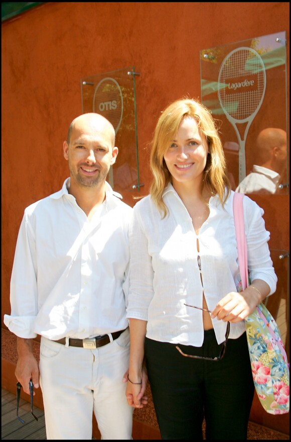 Judith Godrèche et Maurice Barthélély à Roland Garros en 2006