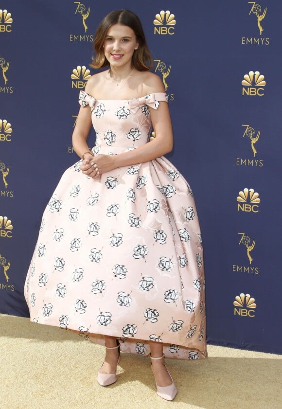 Millie Bobby Brown au 70ème Primetime Emmy Awards au théâtre Microsoft à Los Angeles, le 17 septembre 2018