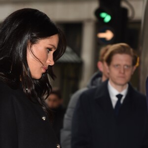 Meghan Markle, duchesse de Sussex - Le duc et la duchesse de Sussex viennent rendre hommage aux victimes de la tuerie de Christchurch et signer le livre de condoléances à New Zealand House à Londres le 19 mars 2019.