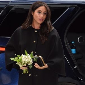 Meghan Markle, duchesse de Sussex - Le duc et la duchesse de Sussex viennent rendre hommage aux victimes de la tuerie de Christchurch et signer le livre de condoléances à New Zealand House à Londres le 19 mars 2019.