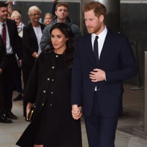 Le prince Harry, duc de Sussex, Meghan Markle, duchesse de Sussex - Le duc et la duchesse de Sussex viennent rendre hommage aux victimes de la tuerie de Christchurch et signer le livre de condoléances à New Zealand House à Londres le 19 mars 2019.