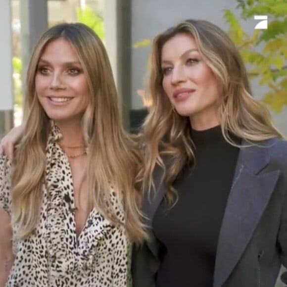 Heidi Klum et Gisele Bündchen dans l'émission "Germany's Next Topmodel". Mars 2019.