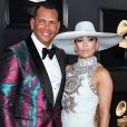 Alex Rodriguez et sa compagne Jennifer Lopez - Les célébrités posent lors du photocall de la soirée des GRAMMY Awards au Staples Center de Los Angeles le 10 février, 2019.