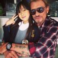 Johnny Hallyday avec sa fille Jade sur Instagram, le 1er mai 2013.