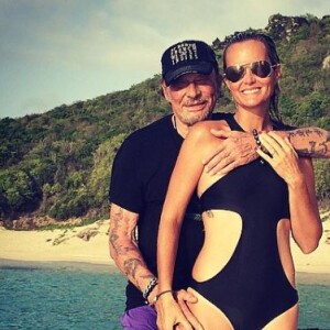 Laeticia et Johnny Hallyday sur Instagram le 27 août 2014.