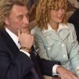 Mariage de Johnny et Laeticia Hallyday célébré le 25 mars 1996 à Neuilly-sur-Seine par Nicolas Sarkozy. Images diffusées dans le documentaire "Johnny - Laeticia, à la vie à la mort" proposé le 11 juin 2018 par BFMTV.