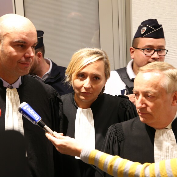 Exclusif - Maître Emmanuel Ravanas (avocat de Laura Smet), Maître Carine Piccio (avocate de David Hallyday), Maître Pierre-Jean Douvier (avocat de David Hallyday) lors de l'audience en référé au Tribunal de Grande Instance de Paris concernant la demande de gel des royalties concernant les ventes de l'album posthume de Johnny Hallyday le 27 novembre 2018.