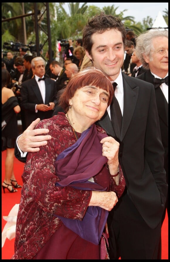 Agnès Varda et son fils Mathieu Demy - Montée des marches du Festival de Cannes en 2009