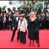 Agnès Varda entourée de son fils Mathieu et sa fille Rosalie - Festival de Cannes 2010