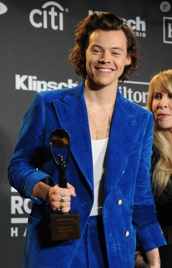 Harry Styles à la soirée Rock & Roll Hall Of Fame Induction au Barclays Center dans le quartier de Brooklyn à New York, le 29 mars 2019.