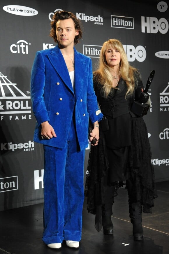 Harry Styles et Stevie Nicks à la soirée Rock & Roll Hall Of Fame Induction au Barclays Center dans le quartier de Brooklyn à New York, le 29 mars 2019.