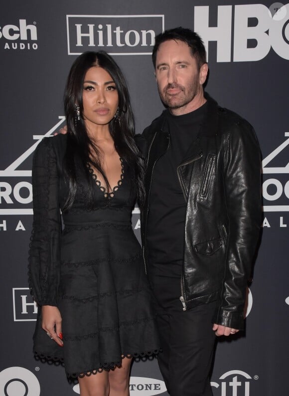 Trent Reznor et sa femme Mariqueen Maeti à la soirée Rock & Roll Hall Of Fame Induction au Barclays Center dans le quartier de Brooklyn à New York, le 29 mars 2019.