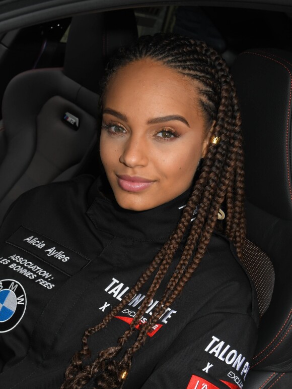 Exclusif - Alicia Aylies (Miss France 2017) lors de la 2ème édition du "Girls Charity Racing" dans le cadre de l'évènement "TALON PISTE X Exclusive Drive" sur le circuit du Mans. Cette année, la première place du podium est revenue à Sandy Heribert (2500€ au profit de l'association Premiers de Cordée), la deuxième place à Carine Galli (1500€ au profit de l'Association Sclérose Tubéreuse de Bourneville) et la troisème place à Alma (1000€ au profit de l'association Fédération Nationale Solidarité Femmes). Le Mans, le 23 mars 2019. © Guirec Coadic/Bestimage