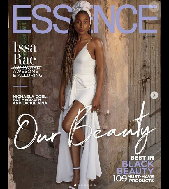 Issa Rae en couverture du magazine "Essence". Numéro d'avril 2019.