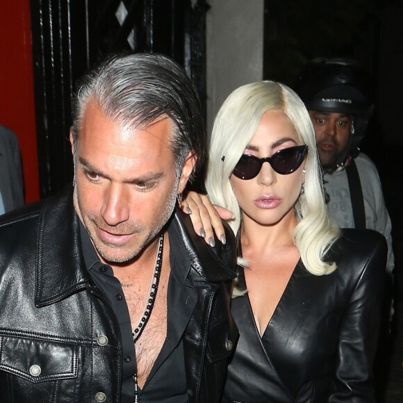 Lady Gaga et son ex Christian Carino à Londres, le 26 septembre 2018.