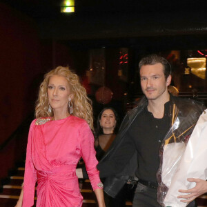 Exclusif - Céline Dion et Pepe Munoz se sont rendus au Moulin Rouge pour applaudir Nora une de leurs amies qui dansait pour la dernière fois sur la scène du célèbre cabaret à Paris le 24 janvier 2019.