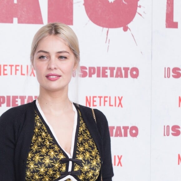 Marie-Ange Casta lors du photocall du film "Lo spietato" à Rome le 4 avril 2019.