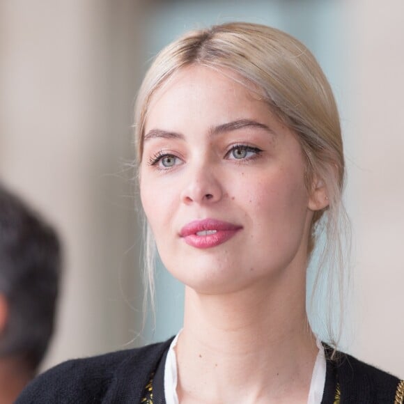 Marie-Ange Casta lors du photocall du film "Lo spietato" à Rome le 4 avril 2019.