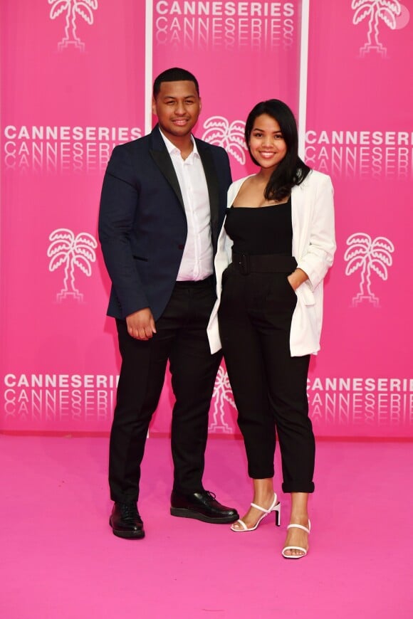 Audrey Razafindrakoto et NVH au photocall de la 2e édition de "CanneSéries" au Palais des festivals à Cannes, le 6 avril 2019. © Bruno Bébert/Bestimage