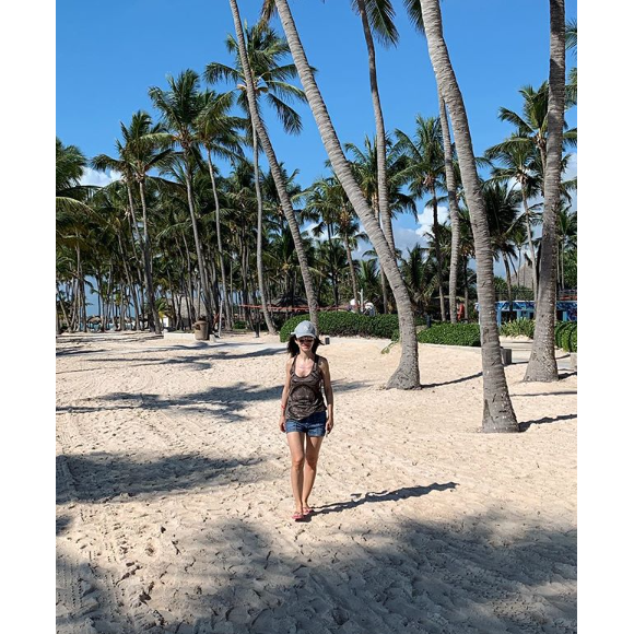 Fabienne Carat à Punta Cana, le 2 avril 2019.